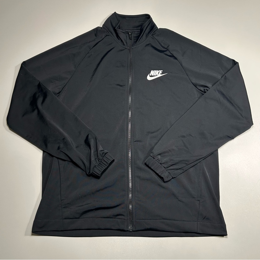 Nike Men's Sportswear Club Roscoe Woven Track Jacket Black White Swoosh XL